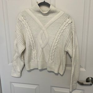 Cropped White Sweater